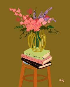 Illustrazione Floral Vase, Arty Guava, (30 x 40 cm)