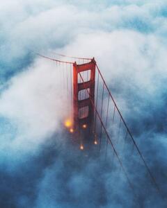 Fotografia artistica Golden Gate Bridge foggy low, jonathan borruso, (30 x 40 cm)