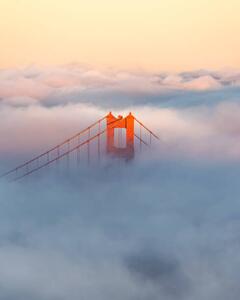 Fotografia Golden Gate Bridge, Zeyu Wang, (30 x 40 cm)