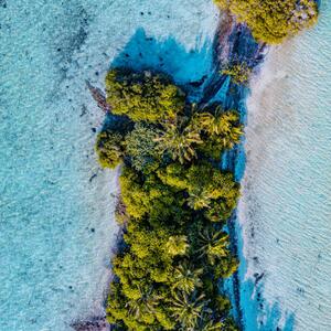 Fotografia artistica Aerial shot of tropical island Maldives, graphixel, (40 x 40 cm)