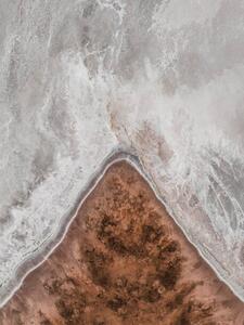 Fotografia Triangular shaped land mass at the, Abstract Aerial Art, (30 x 40 cm)