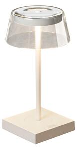 Konstsmide lampada da tavolo di design Scilla | bianco | interno/esterno | USB/pila ricaricabile | 7816-250