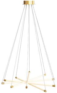 Lampada da soffitto a LED HOMCOM, 50 W, 5 tubi luminosi regolabili, personalizzabile, oro + bianco