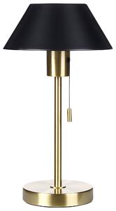 BELIANI Lampada da tavolo con paralume conico in ferro metallizzato nero e oro con interruttore illuminazione per ufficio moderna