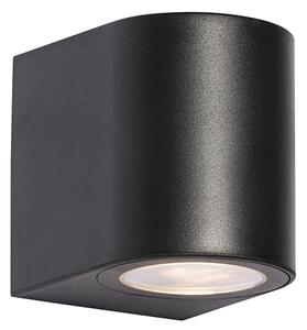 Moderna lampada da esterno in plastica nera, modello Oval Baleno