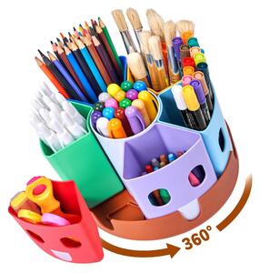 Organizzatore da scrivania girevole con 7 scomparti - Multicolore