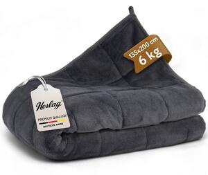 Coperta ponderata Herlag 6 kg 135x200 cm Coperta ponderata per un sonno tranquillo Adulti e adolescenti 40-90 kg