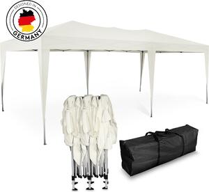 Gazebo pieghevole Kronenburg 3x6 m - Impermeabile, protezione UV 50+, 0 pannelli laterali, champagne