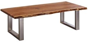 MASSIVMOEBEL24 | FREEFORM 2 Tavolino da salotto in legno di acacia - laccato / noce 150x70x45