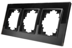 Cornice in vetro McPower "Flair", tripla, nera