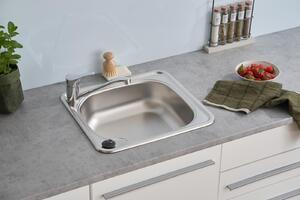 Lavello da incasso in acciaio inox Lavello da cucina 465 x 435 mm Respekta Dallas
