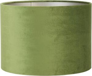 Paralume cilindrico in lino velluto verde per lampada da terra o da tavolo 30-30-21