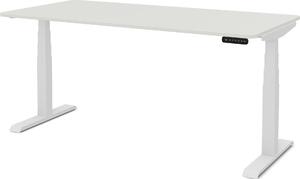 ASSMANN Scrivania elettrica regolabile in altezza Pitino Curved Bianca, 180x80 cm, funzione memoria, protezione anticollisione