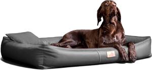 Tierlando® Materasso ortopedico per cani CLIFFORD LATEX anima del materasso in Pelle finta - dimensioni: 85x60cm | colore: 02 graphite