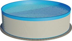 Piscina rotonda a parete in acciaio, dimensioni selezionabili, profondità 90 cm, acciaio 0,3 mm bianco, lamina 0,2 mm blu, sovrapposizione Piscina rotonda a parete in acciaio 300x90cm, acciaio 0,3 mm bianco, lamina 0,2 mm blu, sovrapposizione