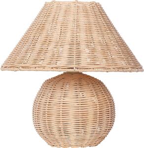BELIANI Lampada da tavolo in rattan naturale Luce notturna Illuminazione d'ambiente Stile Boho Soggiorno Camera da letto