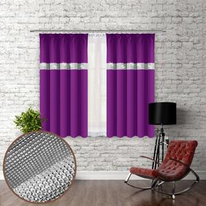 Tenda con nastro e zirconi 140x160 cm fucsia