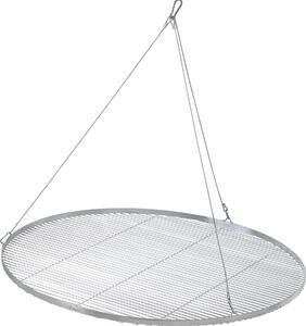 BBQ-Toro griglia in acciaio inox rotonda Ø 100 cm, griglia per barbecue con sospensione a corda, griglia sospesa