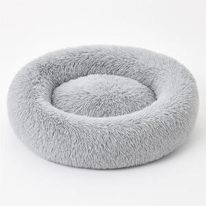 Cuccia per cani a forma di ciambella, diametro 80 cm, colore grigio