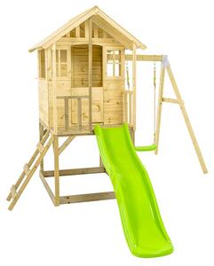 Zwerkules Villa 2 Casa su palafitte per bambini con scivolo e altalena in legno