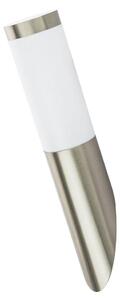Lampada da parete a LED, acciaio inox, argento, H 40 cm