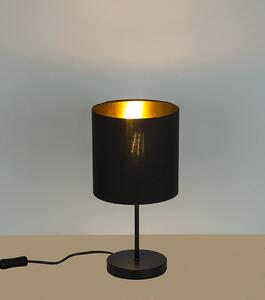 Confezione da 2 lampade da tavolo *SOUL* paralume in tessuto nero-oro