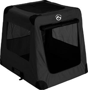 Box per il trasporto in auto nero - L 82 cm x L 58 cm x H 68 cm Box pieghevole per cani