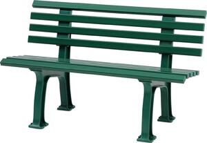 Panchina da giardino Antigua | 2 posti | Verde | HxLxP 74x120x54cm | Plastica resistente agli agenti atmosferici e ai raggi UV | Panchina da parco Panchina da esterno Balcone da giardino Terrazza
