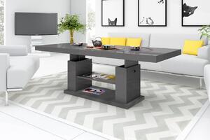 Tavolino di design HN-777, regolabile in altezza e allungabile, tavolo da pranzo