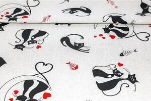 Tessuto al metro - tela - Black cats, h. 140 cm