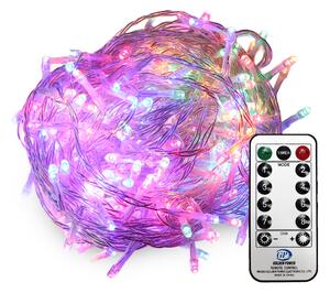 Fata LED 480 LED Multicolore 38 m di cavo colore Trasparente Illuminazione decorativa con timer 8 programmi Dimmerabile
