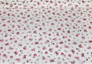 Tessuto di cotone Rose rosa, h. 140 cm