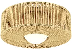 Lampada da soffitto HOMCOM, lampada a sospensione in stile boho con attacco LED G9, rotonda