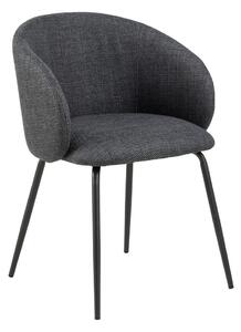 Set di sedie da pranzo grigio scuro in imbottito con braccioli 2 pz Eleanor – Actona