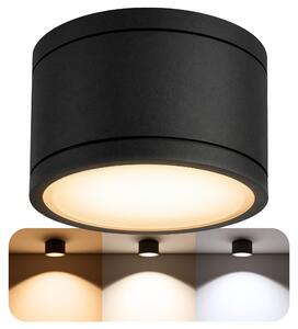 SSC-LUXon CELI-WX Lampada da incasso per bagno, nera - con lampadina LED GX53 da 5 W, tre tonalità di luce regolabili (3CCT), 230 V - Faretto IP44 da soffitto per bagno