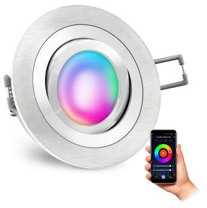 SSC-LUXon RF-2 Faretto da incasso intelligente extra piatto e orientabile con lampada Smart RGB CCT intercambiabile (compatibile con Alexa, Siri e Google)