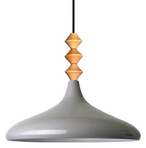 Champion Q Lampadario singolo in legno, grigio Luce a sospensione