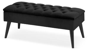 Pouf contenitore trapuntato RETRO BLACK