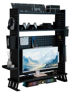 Scrivania a due piani con supporto per monitor e organizer