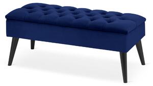 Pouf contenitore trapuntato RETRO NAVY BLUE