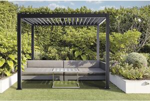 Pergola Mirador Basic, pilastri di 8,8 x 8,8 cm, dimensioni 300 x 300 x 240 cm, colore nero