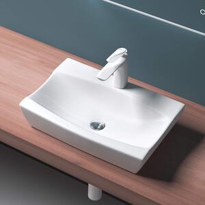 Lavabo da appoggio Mai & Mai, ceramica bianca, con nano-rivestimento Bruxelles152B