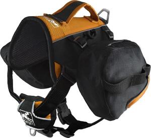 Kurgo Baxter Zaino per cani, colore: nero / arancione, taglia: da 23 a 50 kg