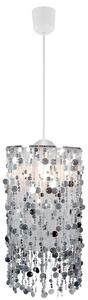 Lampada a sospensione, argento, decorazione, H 152 cm