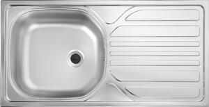 Lavello da incasso in acciaio inox Lavello da cucina 86 x 43,5 cm Respekta