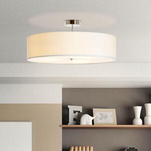Lampada da soffitto moderna, con paralume in tessuto tinta unita, metallo/tessuto Ø60cm