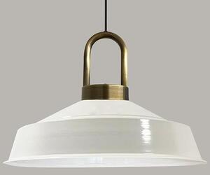 Lampada a sospensione Asletl-Lock Lampada a sospensione in metallo Ø40 cm Lampada bianca