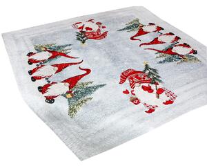Tovaglia natalizia in ciniglia Merry Christmas 90x90 cm Chenille IT044