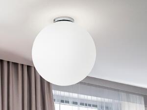 Lampada da soffitto a LED a una lampadina, lampadina sferica, sfera di vetro bianco opalino, lampada da corridoio Ø 30 cm