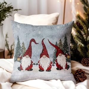 Federa cuscino natalizio gobelin in ciniglia Merry Christmas Chenille IT044